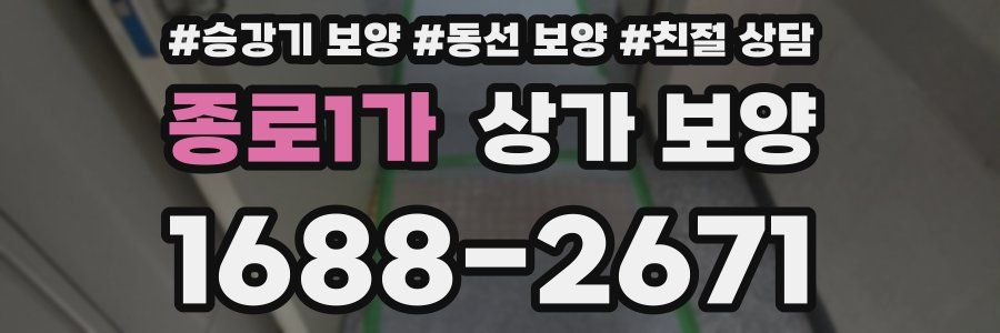 종로1가 상가 보양