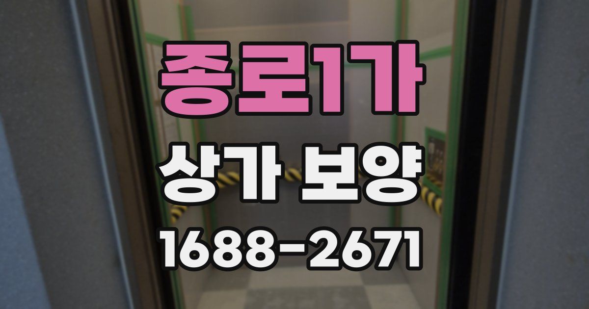 종로1가 상가 보양