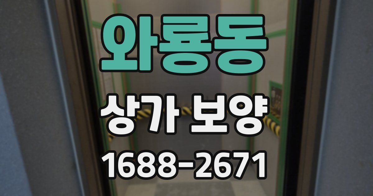와룡동 상가 보양