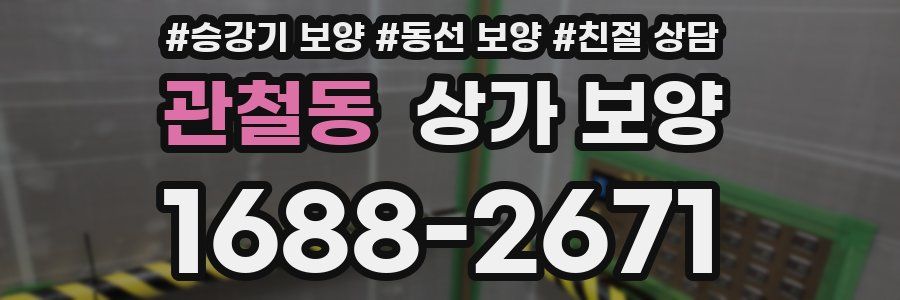 관철동 상가 보양