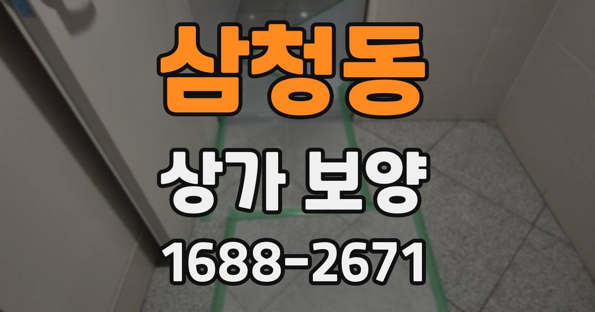 삼청동 상가 보양