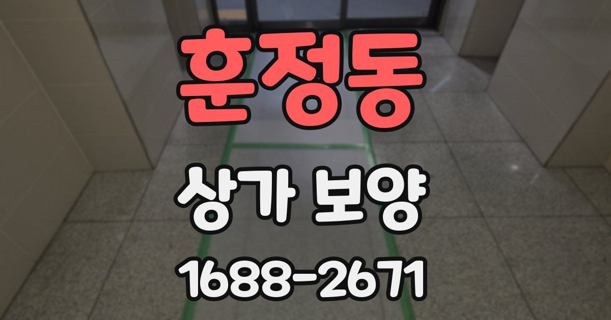 훈정동 상가 보양