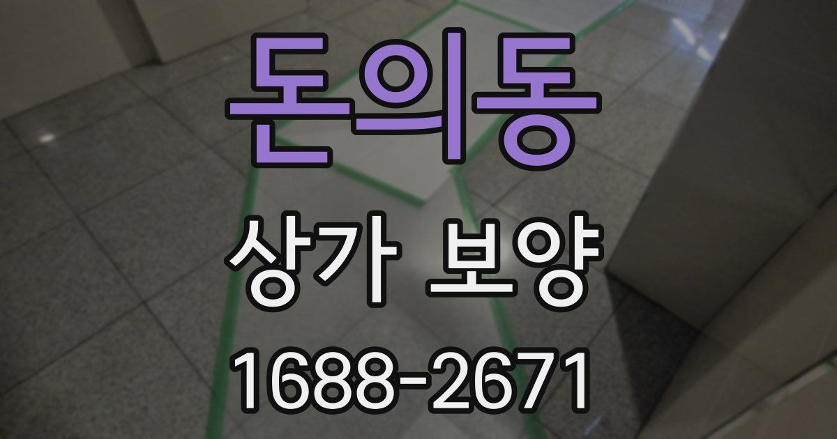 돈의동 상가 보양