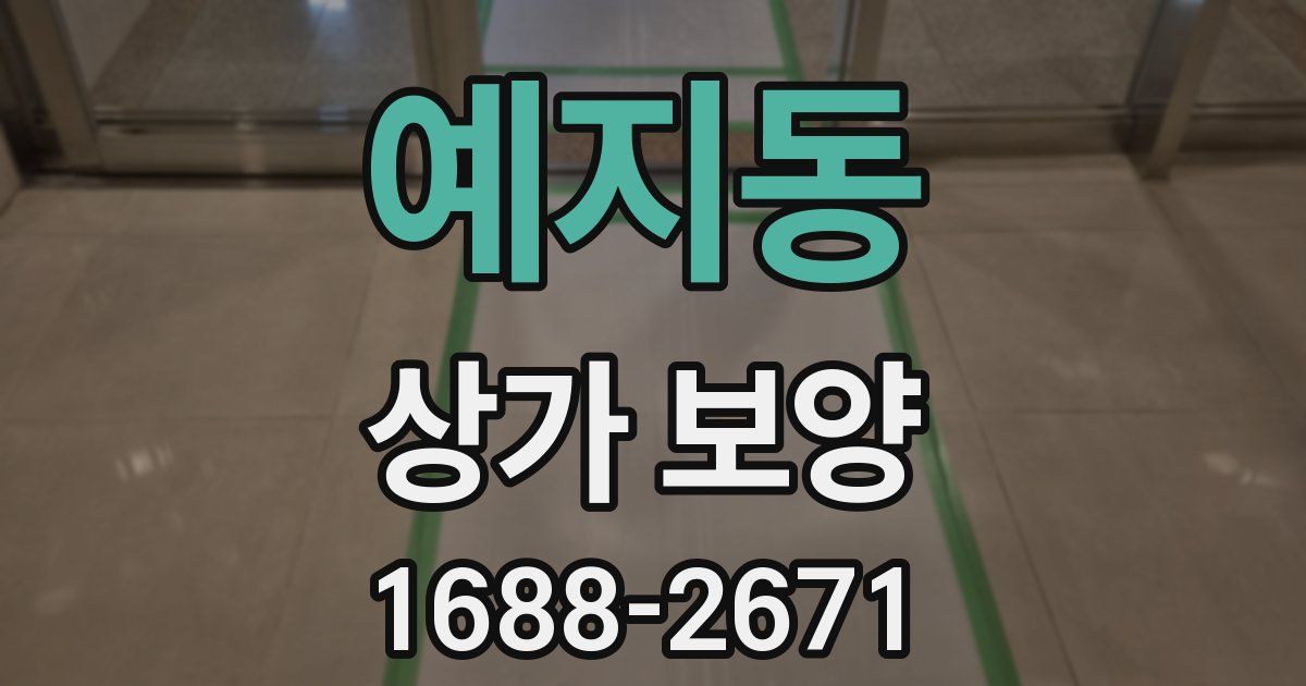예지동 상가 보양