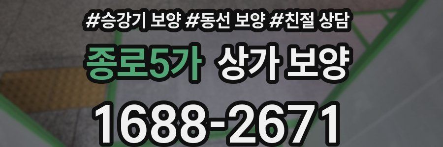 종로5가 상가 보양