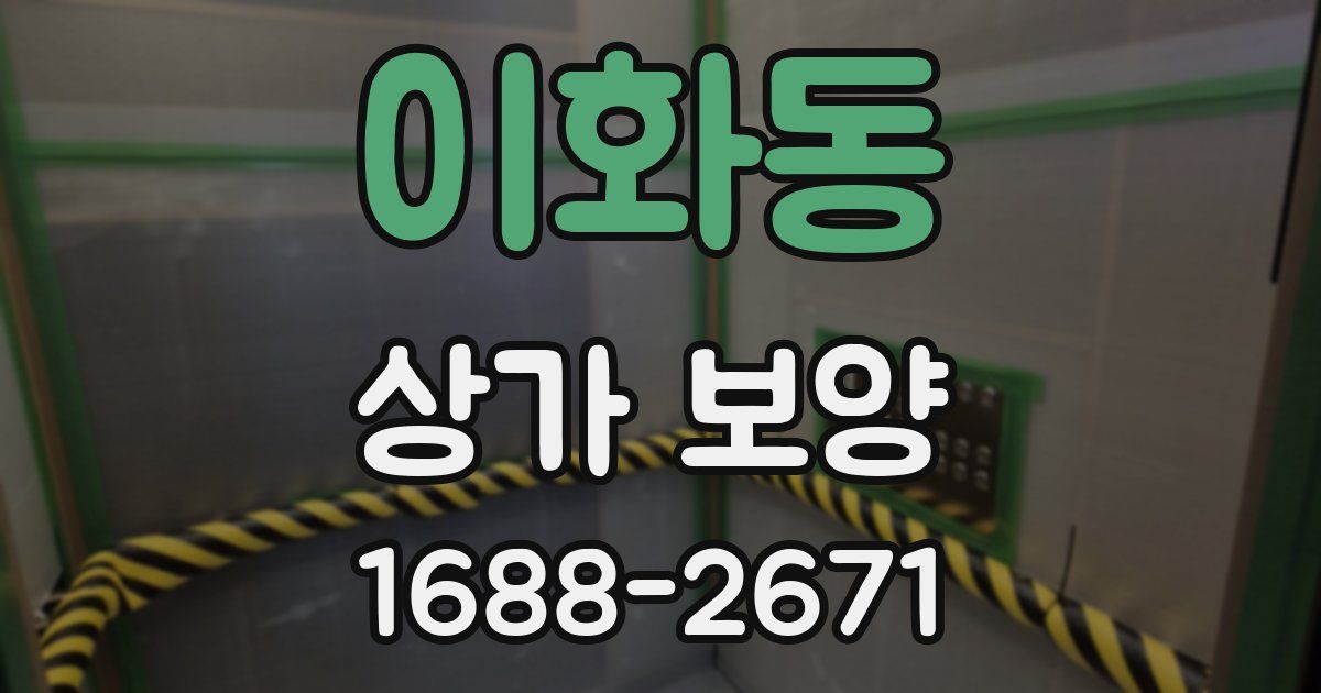 이화동 상가 보양