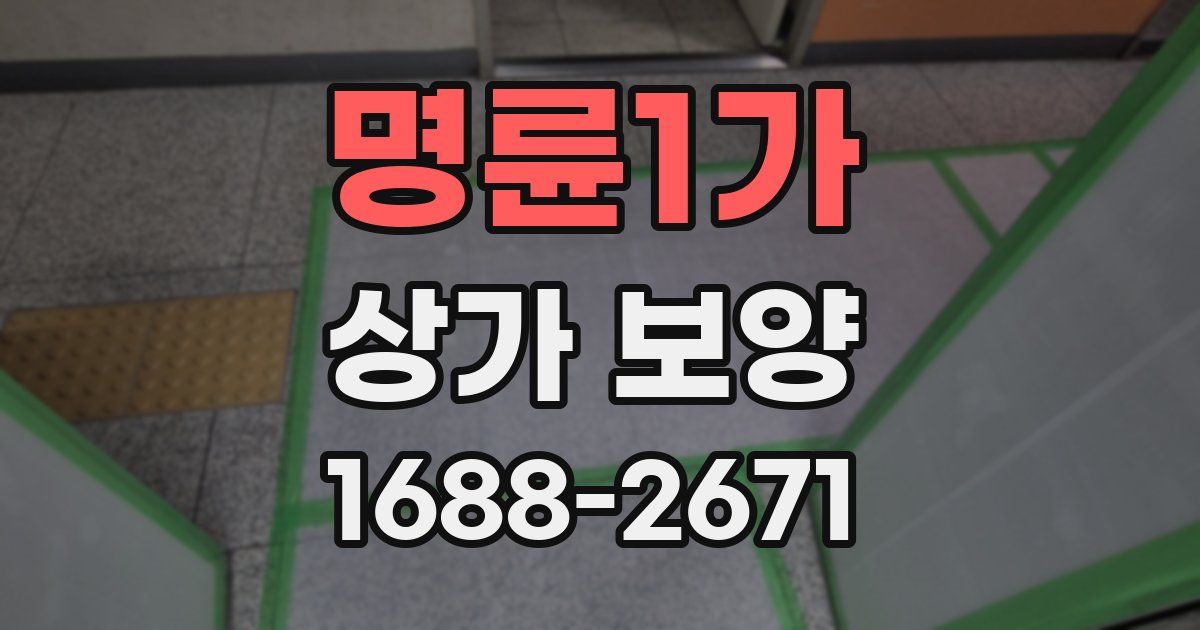 명륜1가 상가 보양