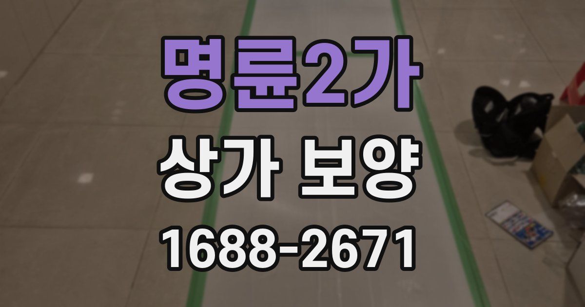 명륜2가 상가 보양