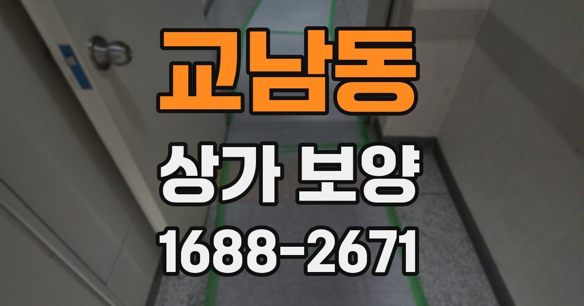 교남동 상가 보양