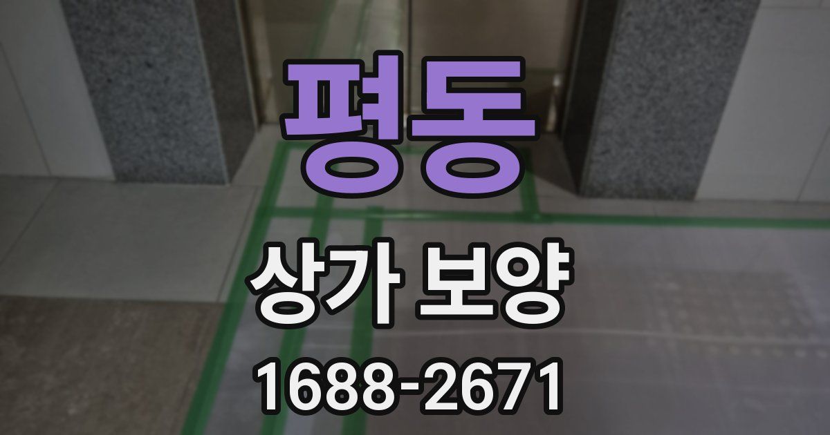평동 상가 보양