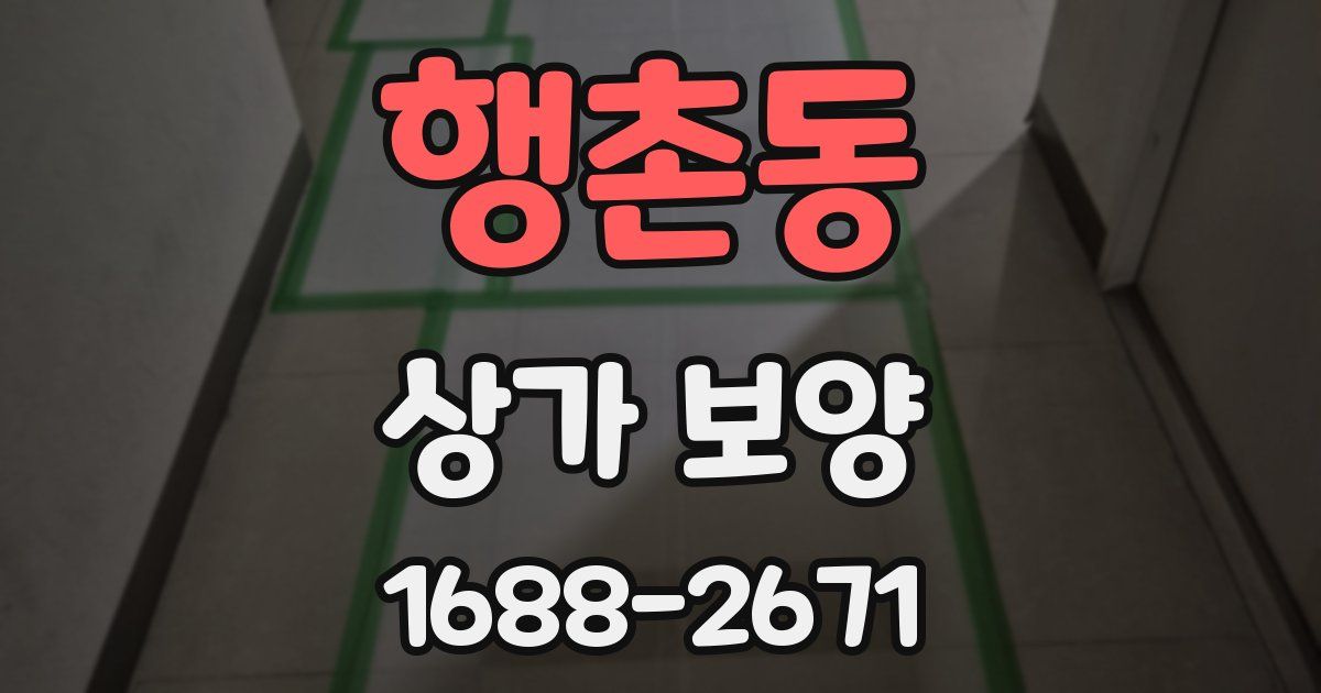 행촌동 상가 보양