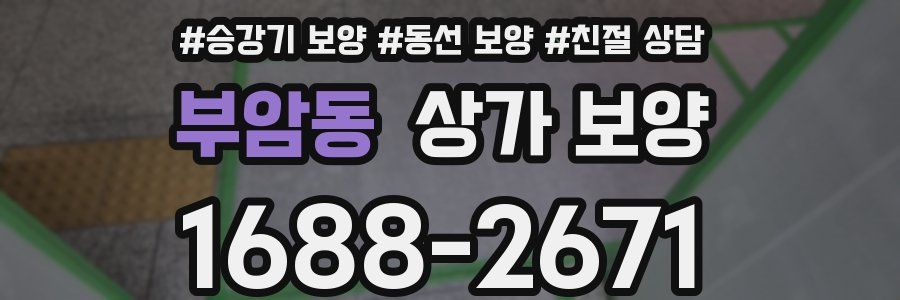 부암동 상가 보양