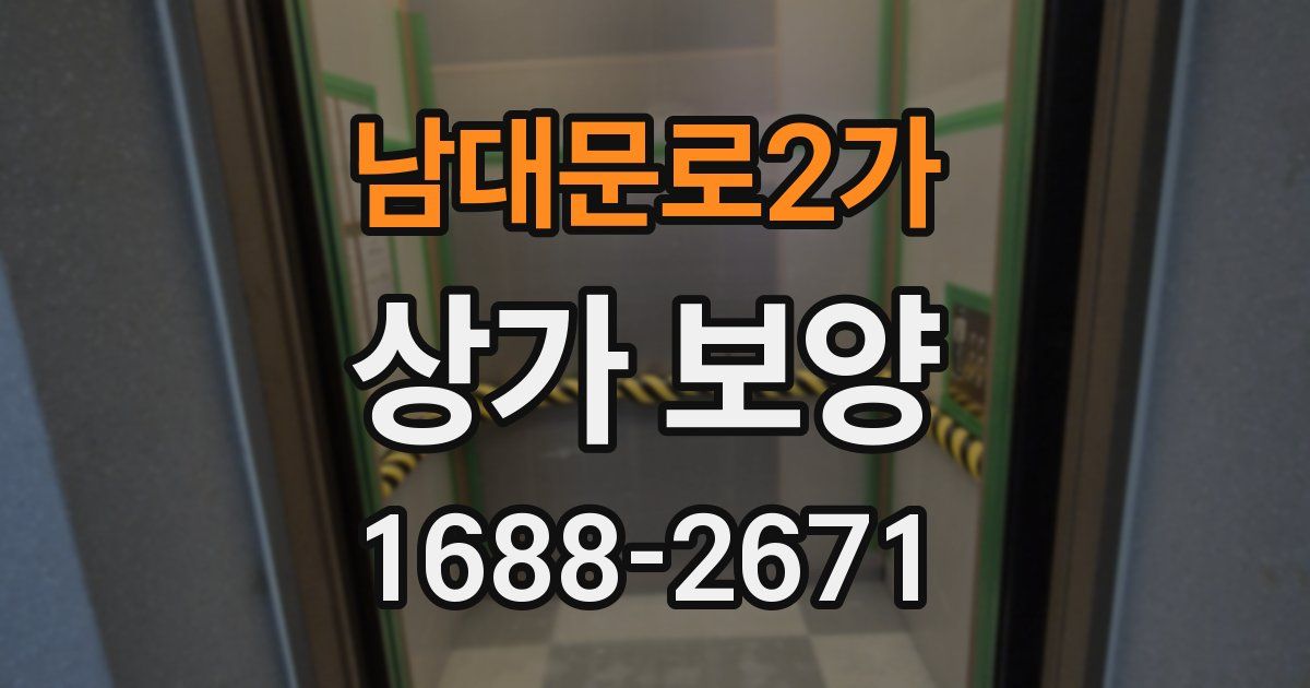 남대문로2가 상가 보양