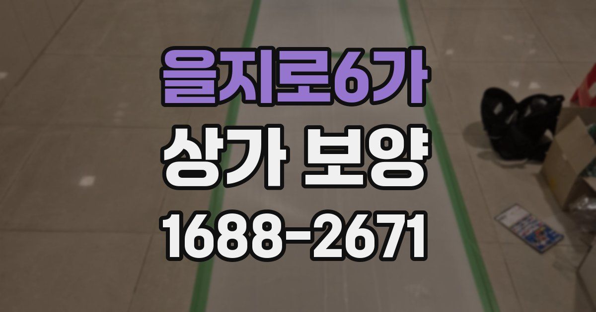 을지로6가 상가 보양