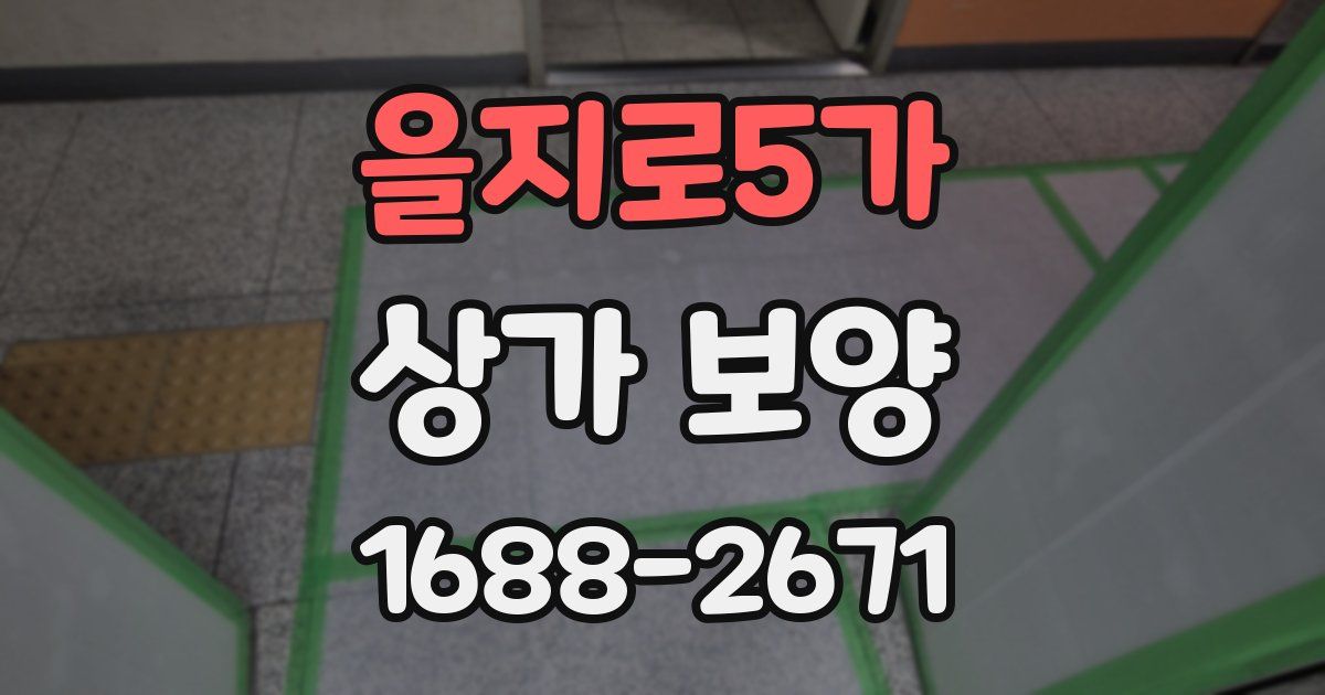 을지로5가 상가 보양