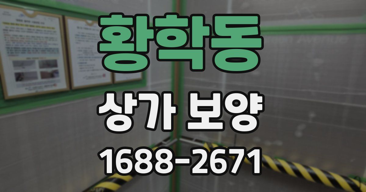 황학동 상가 보양