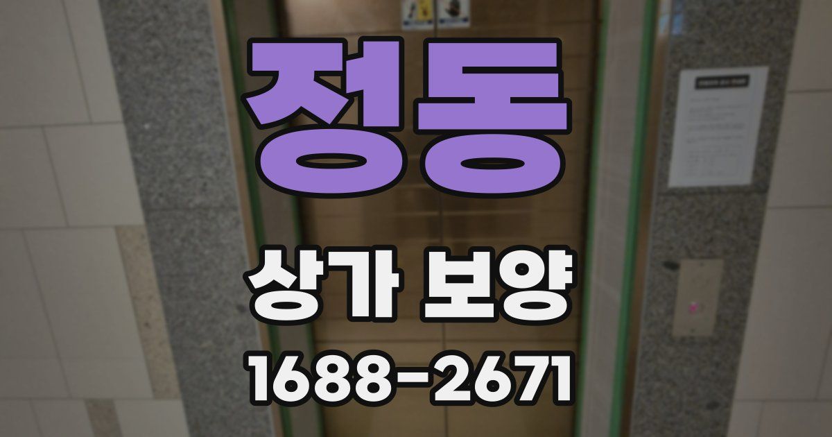 정동 상가 보양