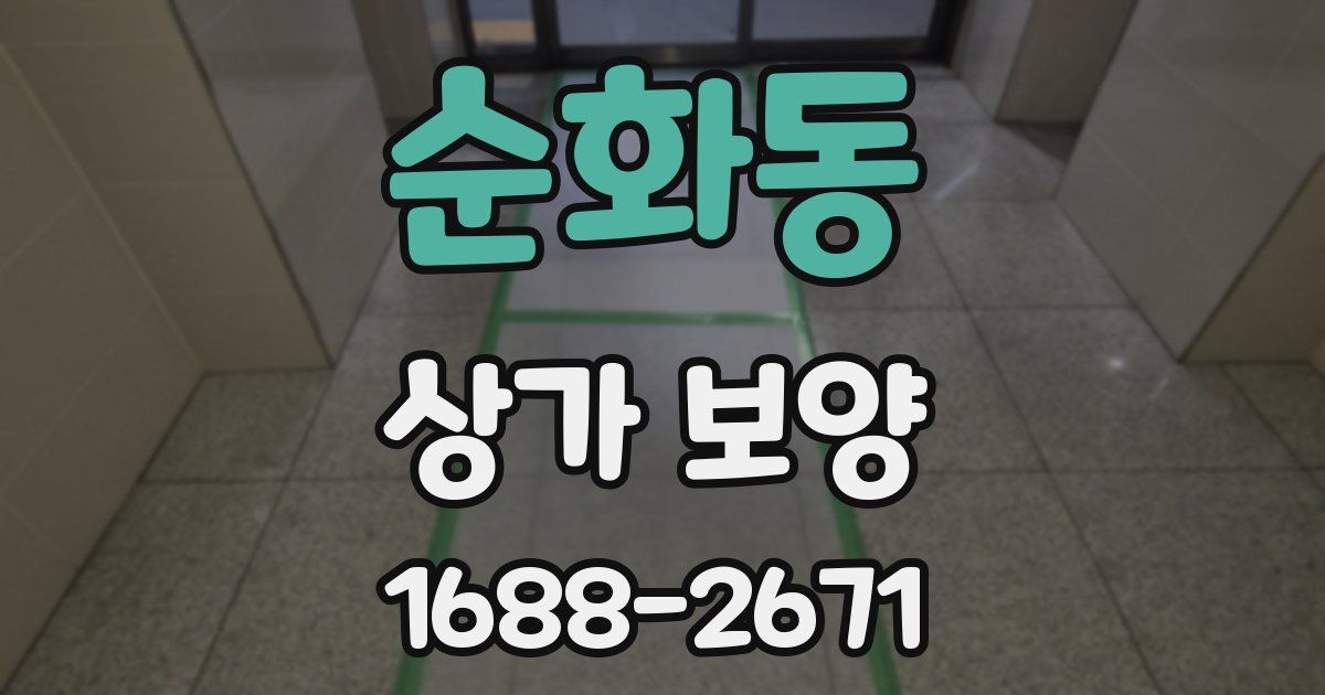 순화동 상가 보양