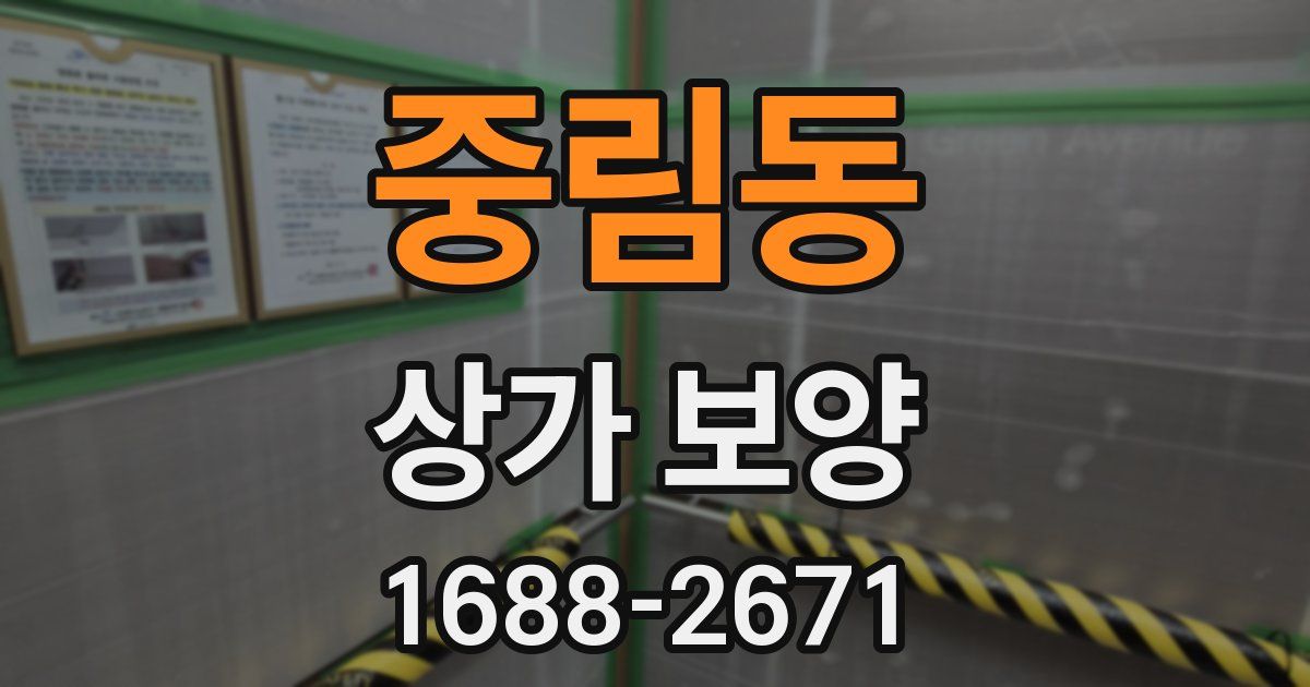 중림동 상가 보양