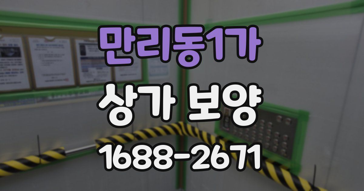 만리동1가 상가 보양