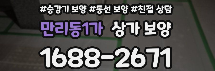 만리동1가 상가 보양