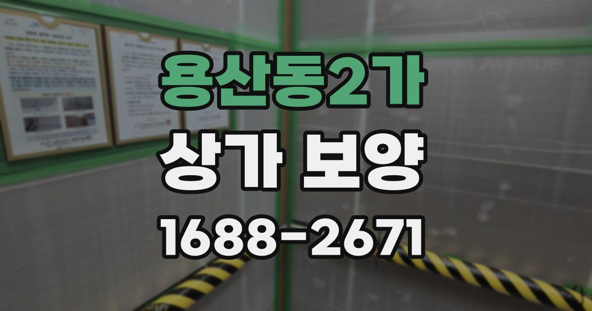 용산동2가 상가 보양