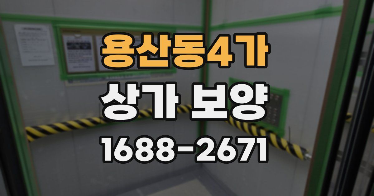 용산동4가 상가 보양