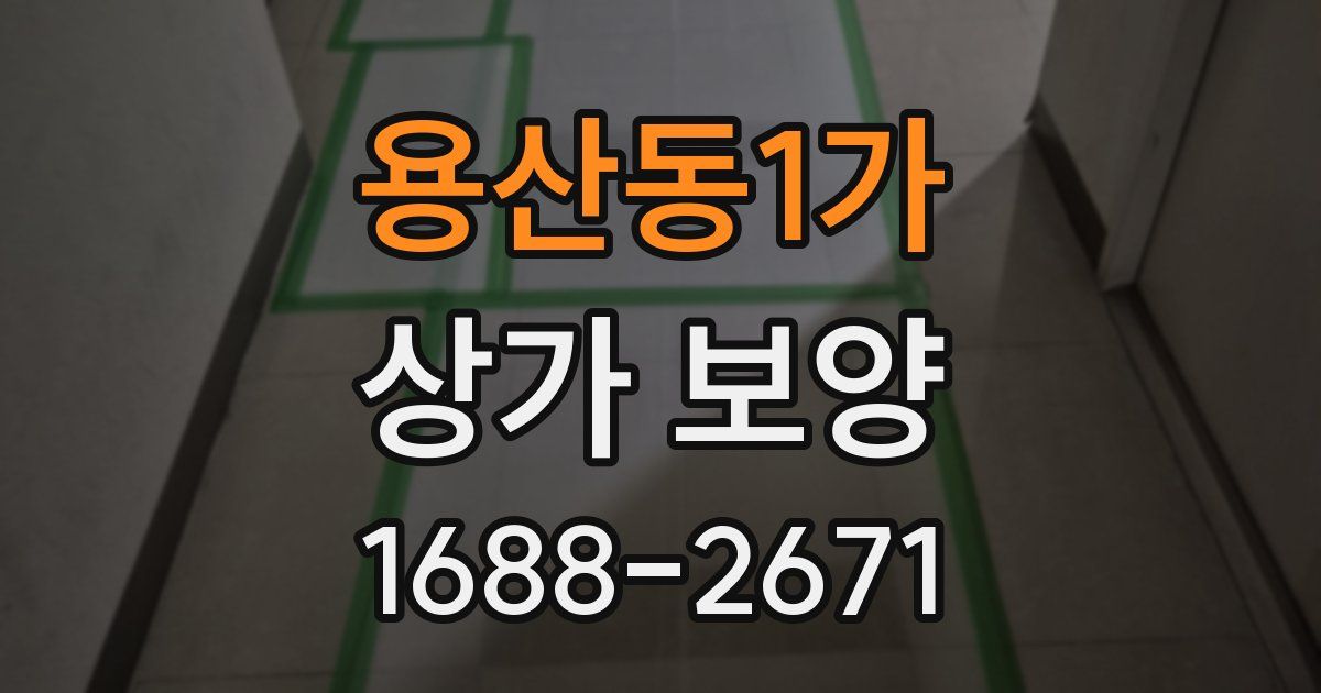 용산동1가 상가 보양