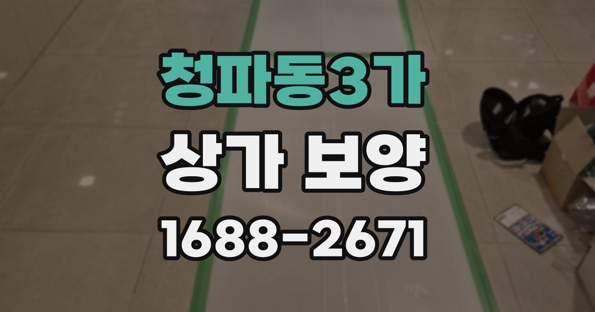 청파동3가 상가 보양