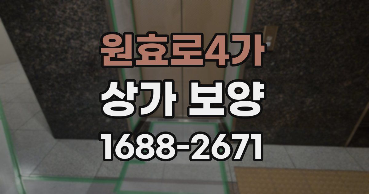 원효로4가 상가 보양