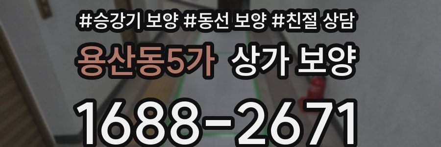 용산동5가 상가 보양