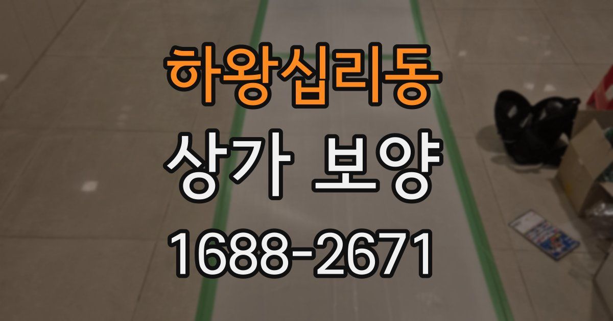 하왕십리동 상가 보양