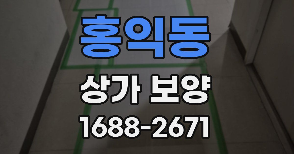 홍익동 상가 보양