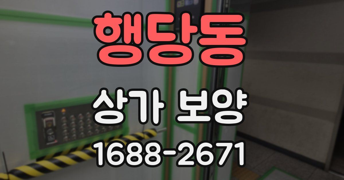 행당동 상가 보양