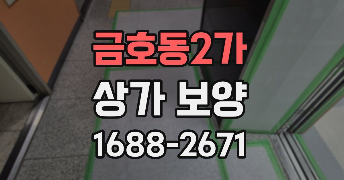 금호동2가 상가 보양