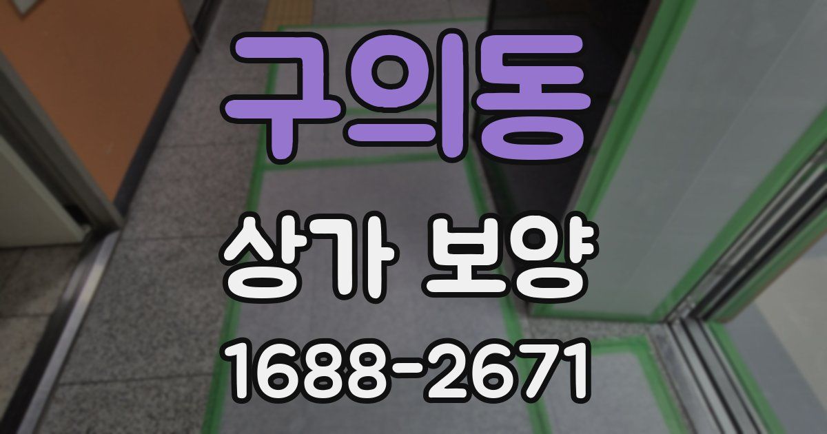 구의동 상가 보양