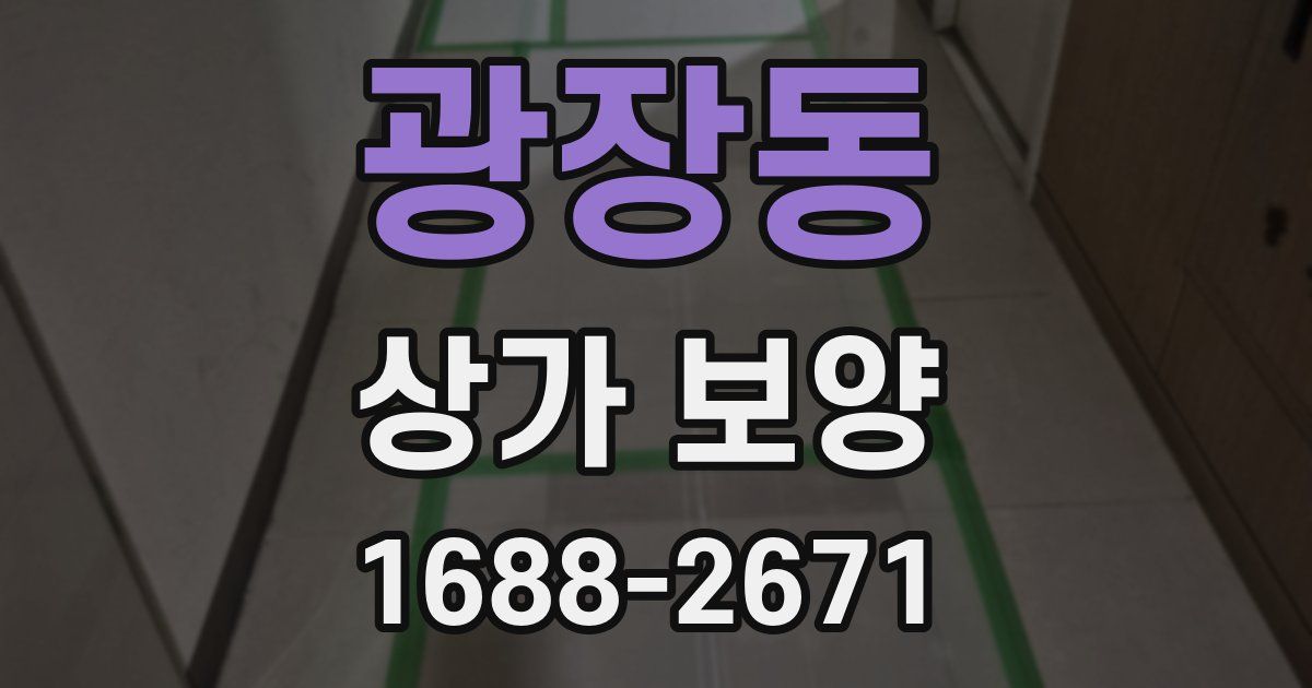 광장동 상가 보양