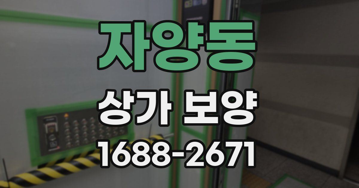 자양동 상가 보양
