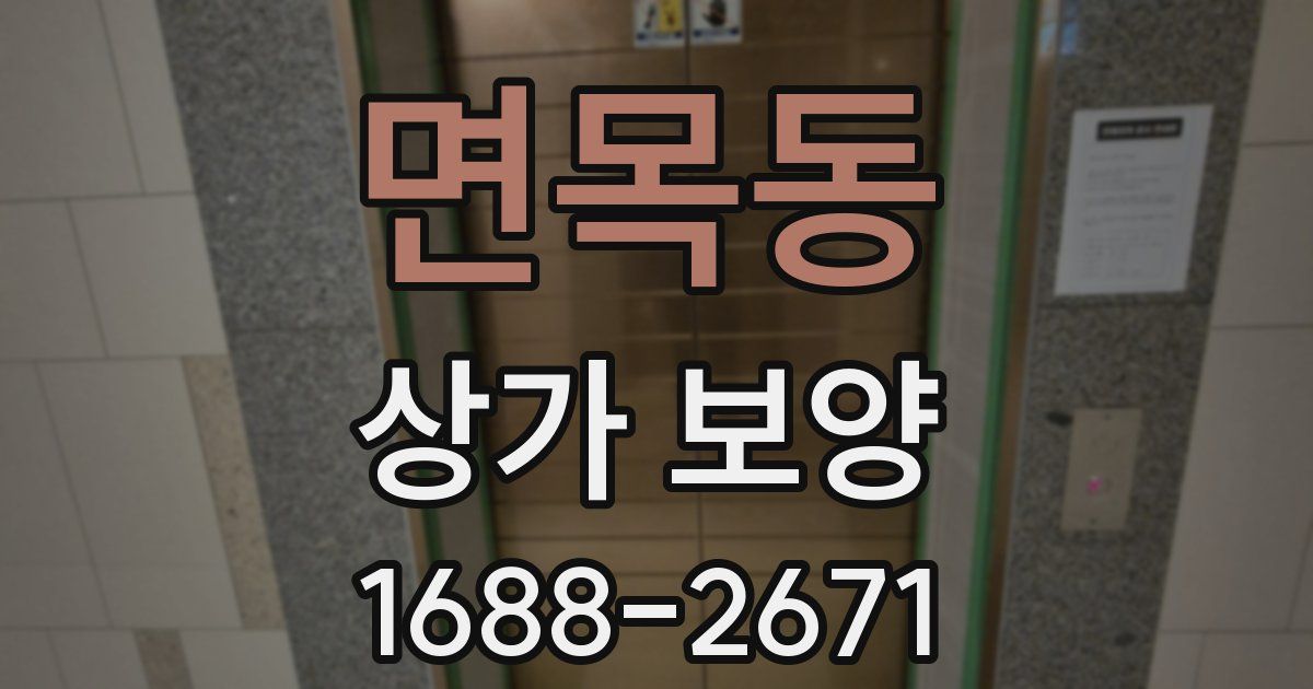 면목동 상가 보양