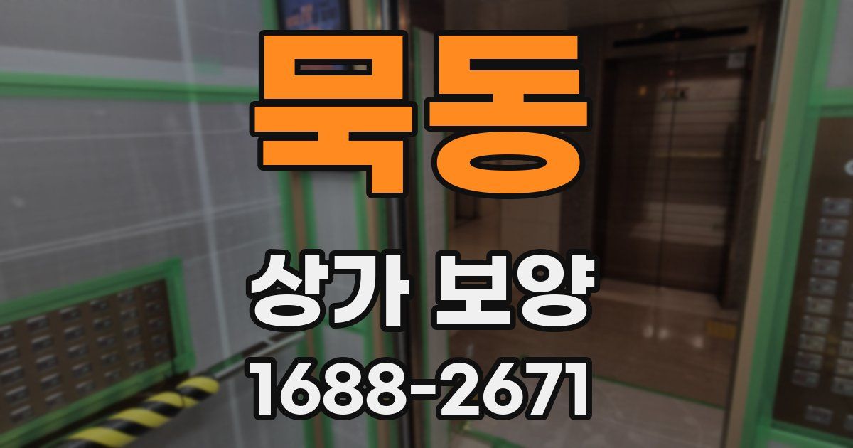 묵동 상가 보양