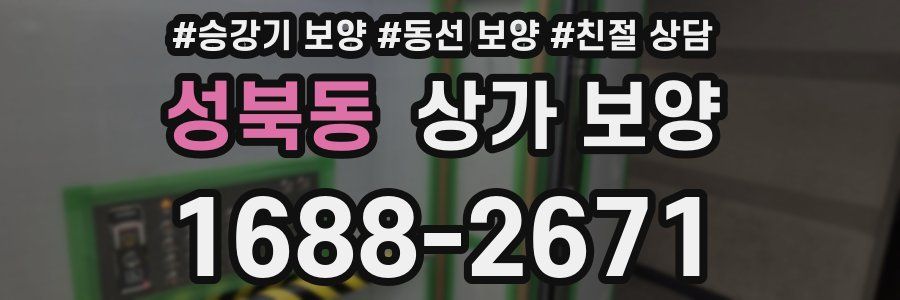 성북동 상가 보양