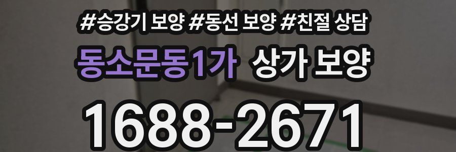 동소문동1가 상가 보양