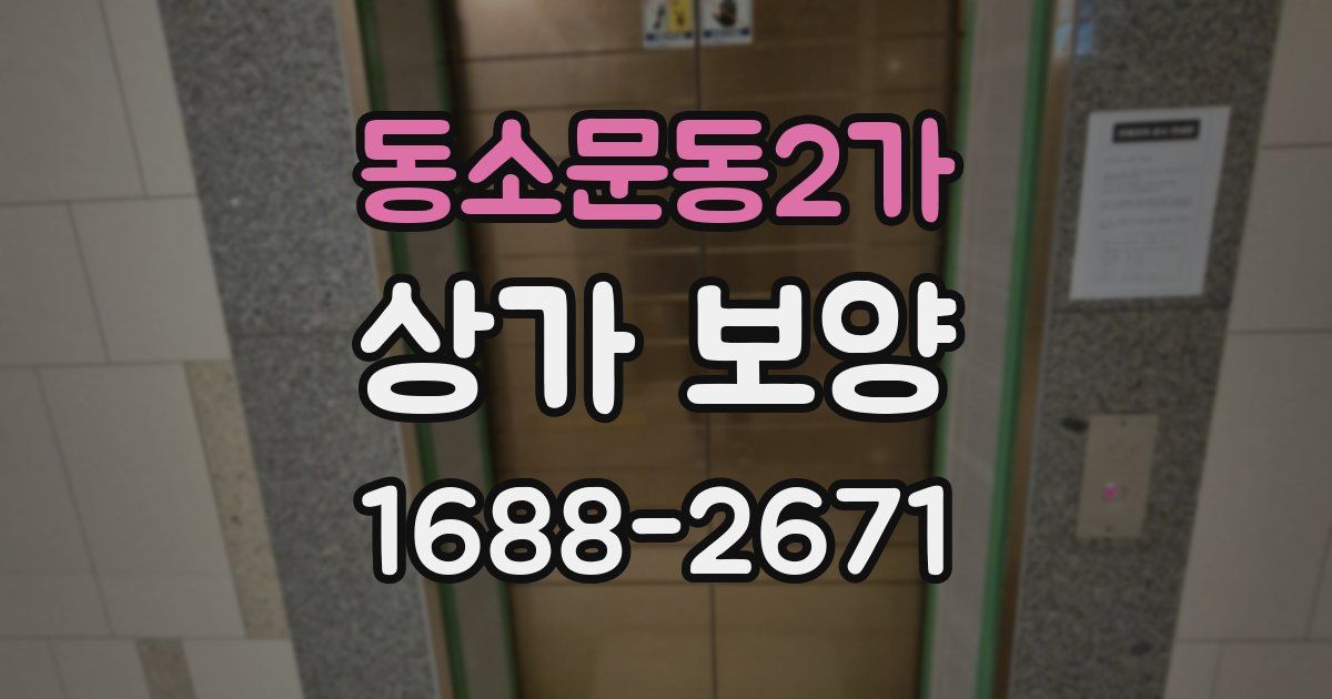 동소문동2가 상가 보양