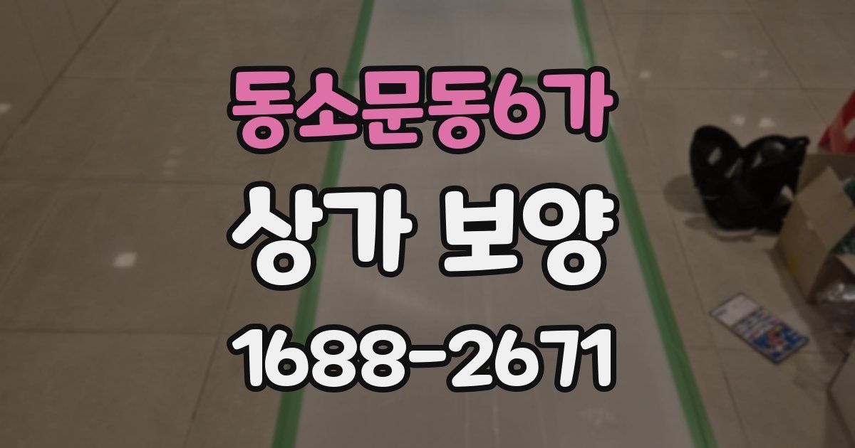 동소문동6가 상가 보양