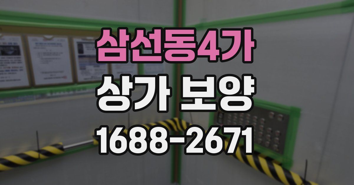 삼선동4가 상가 보양