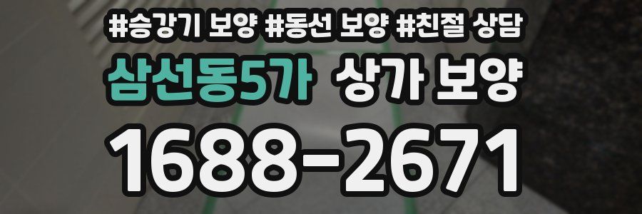 삼선동5가 상가 보양