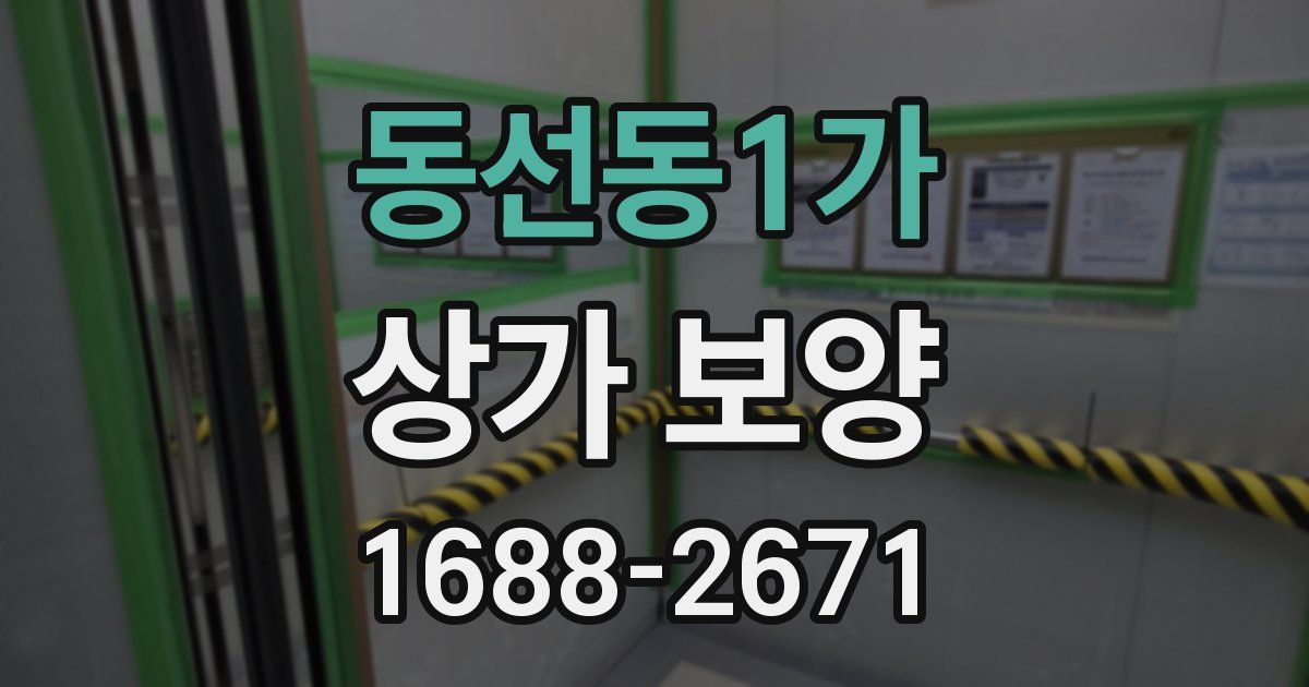 동선동1가 상가 보양