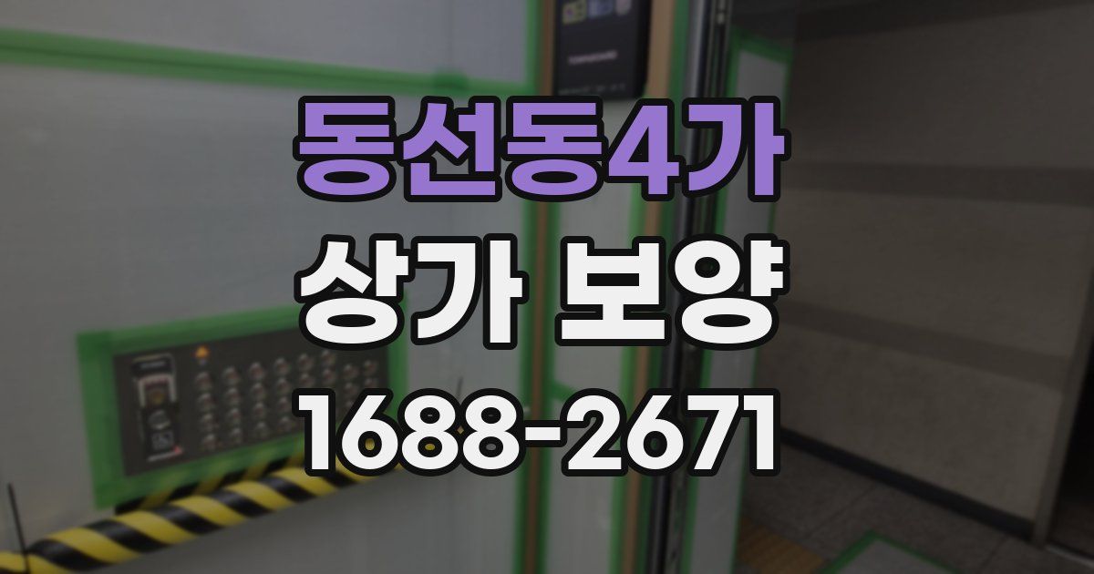 동선동4가 상가 보양