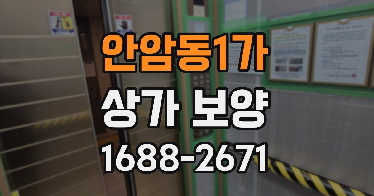 안암동1가 상가 보양
