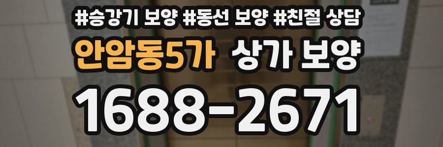 안암동5가 상가 보양